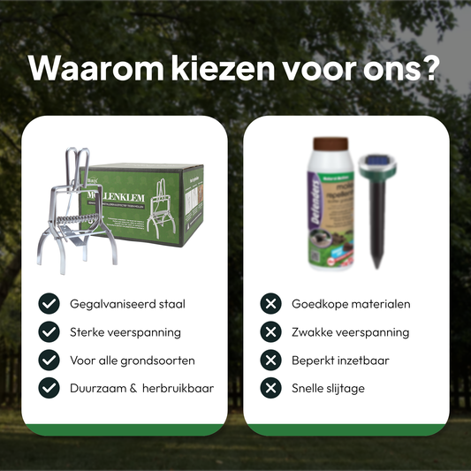 Mollenklem of mollenverjager: wat werkt beter tegen mollen?