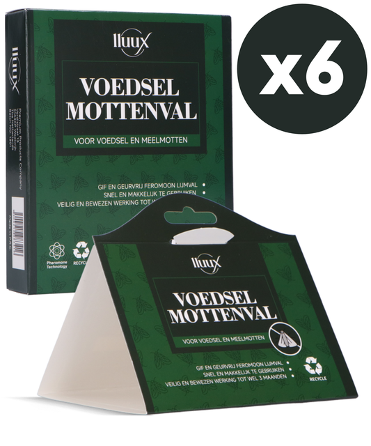 Mottenval voor Keuken of Voorraadkast - Set van 6 Stuks - Voedselmottenval