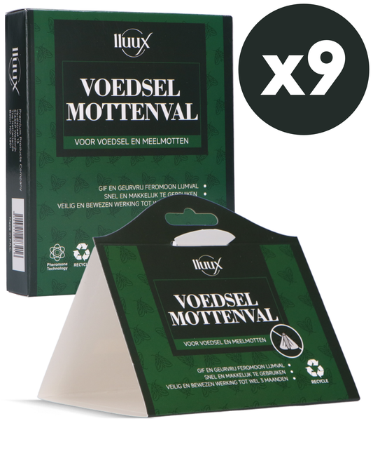 Mottenval voor Keuken of Voorraadkast - Set van 9 Stuks - Voedselmottenval