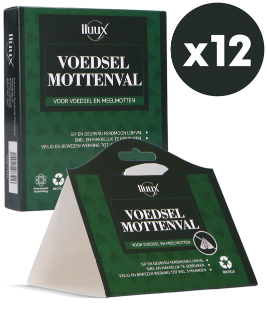 Mottenval voor Keuken of Voorraadkast - Set van 12 Stuks - Voedselmottenval