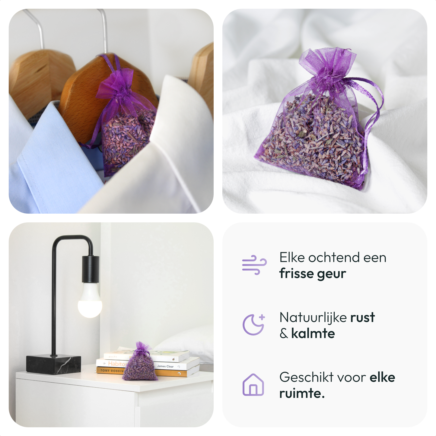 lluux - 16 x6g Lavendel Geurzakjes